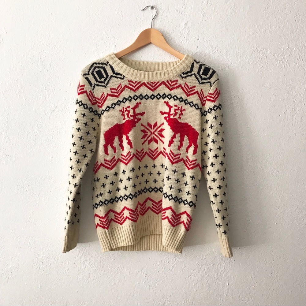 Holiday Festive Deer Sweater